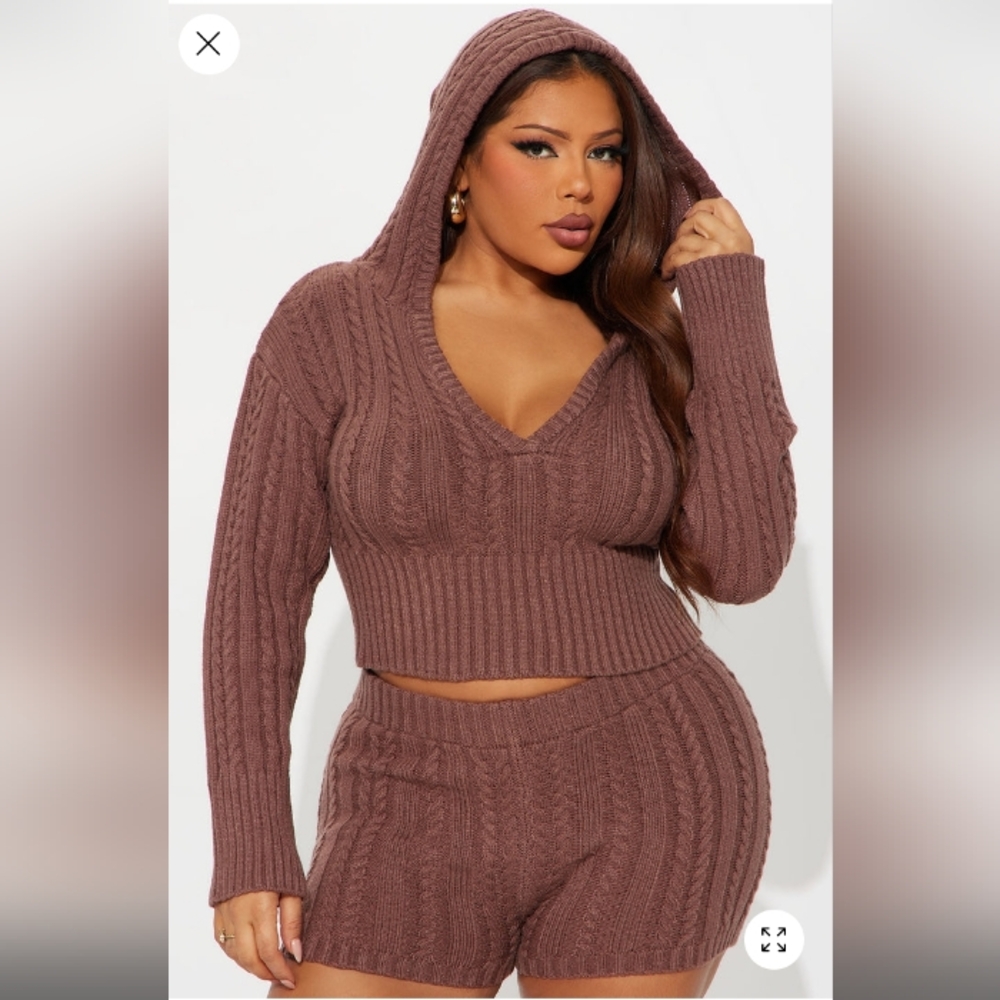Fashion Nova Sweater Shorts Set